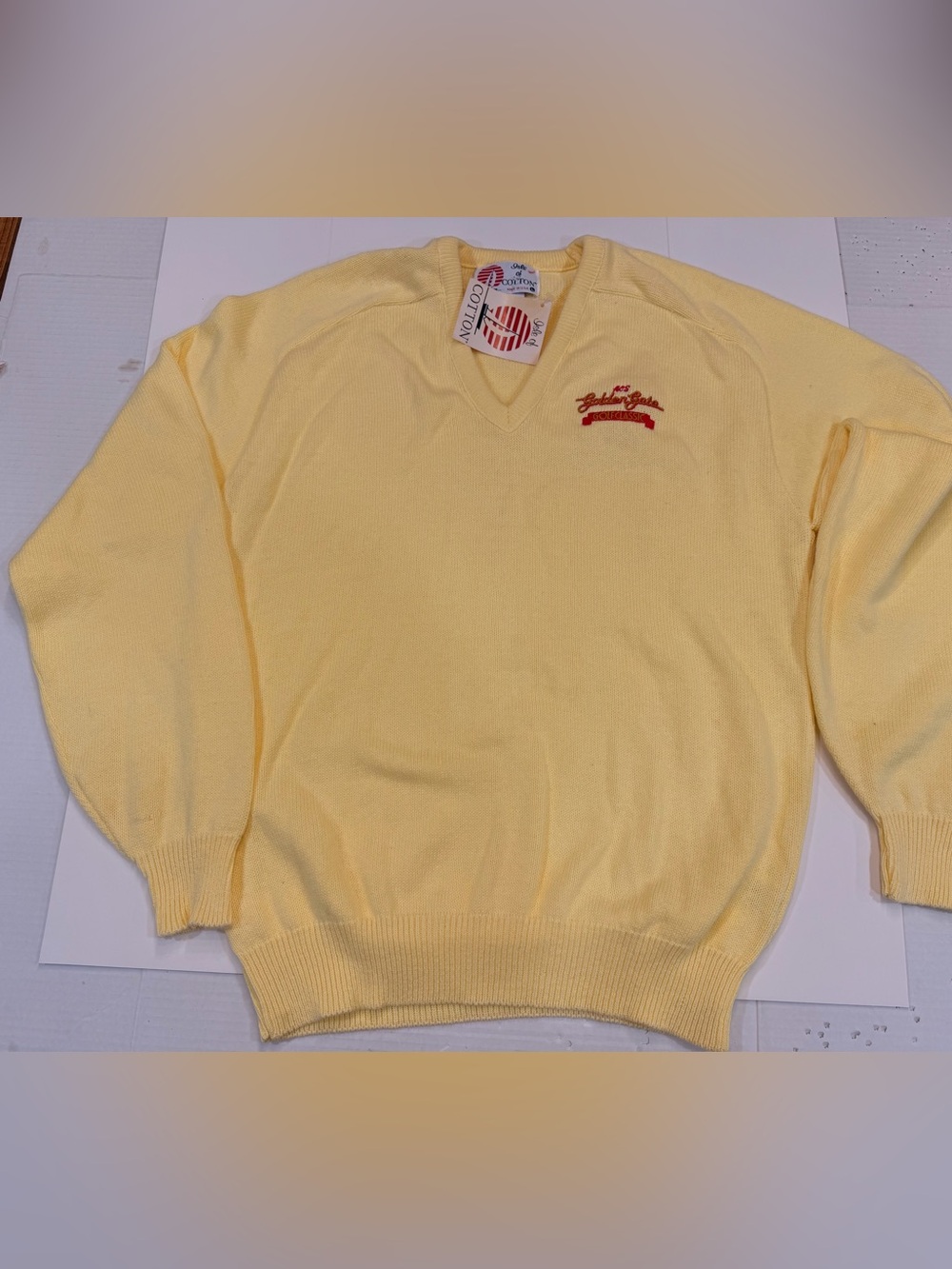 Isle of Cotton Golden Gate Golf Classic embroidered logo with original tag v nec